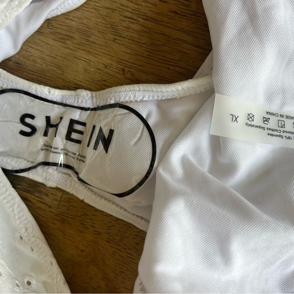 SHEIN White Eyelet Swimwear Bikini NWOT - Picture 4 of 6
